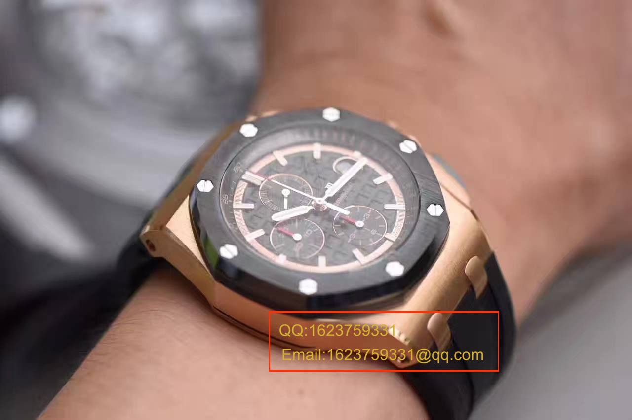 【视频评测JF厂一比一高精仿手表】爱彼皇家橡树离岸型系列26401RO.OO.A002CA.02腕表 / AP109