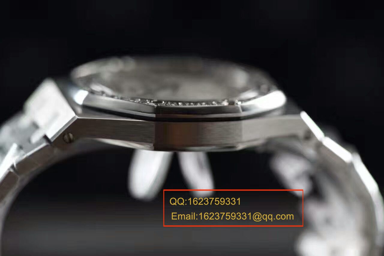 【视频解析1:1复刻高仿手表】爱彼皇家橡树系列67651ST.ZZ.1261ST.01女装石英机芯 / APAD089