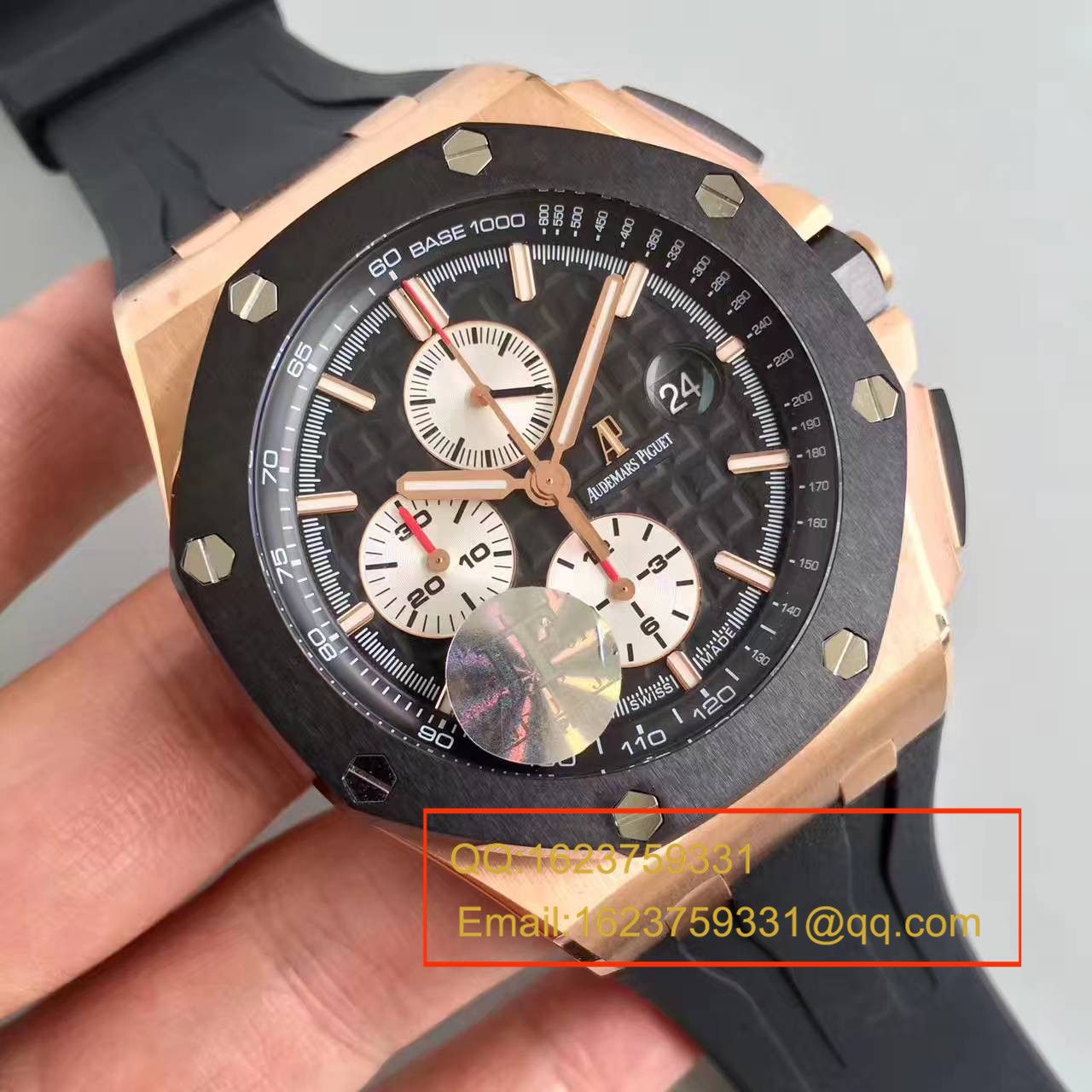 【视频评测JF厂一比一高精仿手表】爱彼皇家橡树大熊猫金壳26401RO.OO.A002CA.01男表 / JFAPCF26401RO