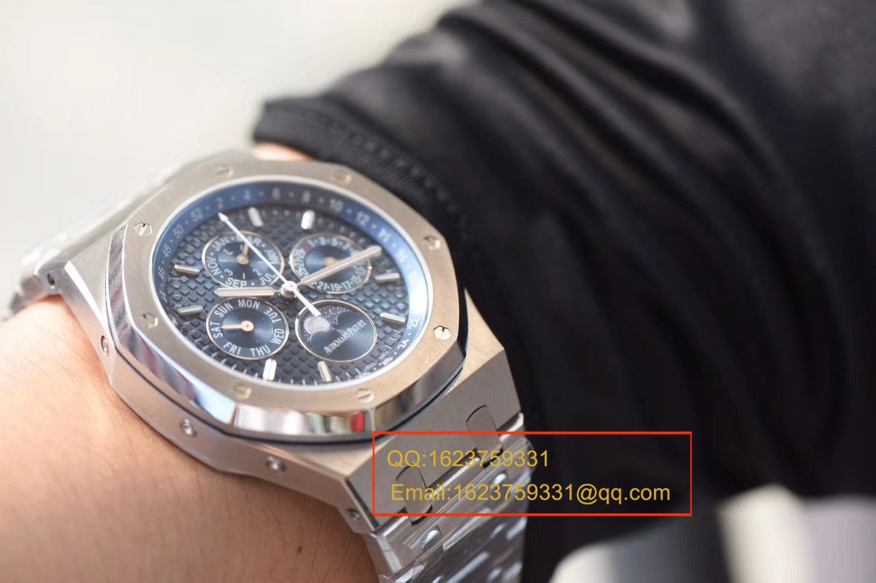 【JF厂一比一超A高仿手表】爱彼皇家橡树万年历系列26574ST.OO.1220ST.02腕表 / AP124