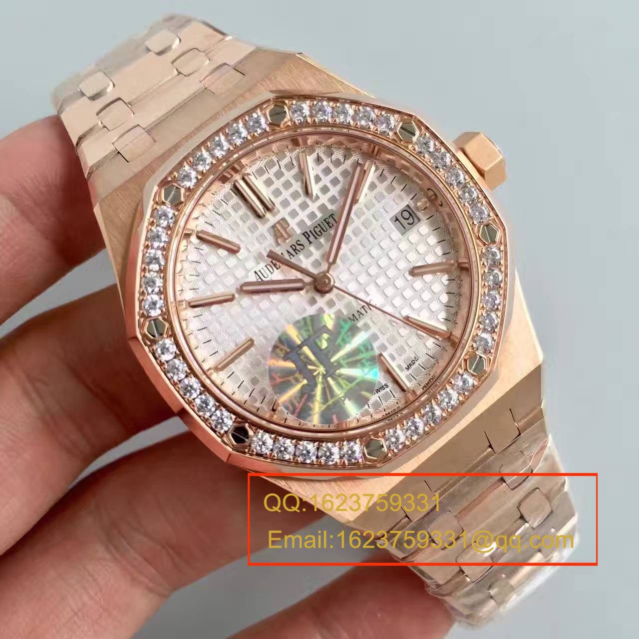 【JF厂1:1顶级复刻手表】爱彼皇家橡树系列高仿15451OR.ZZ.1256OR.01男女中性腕表 / AP116