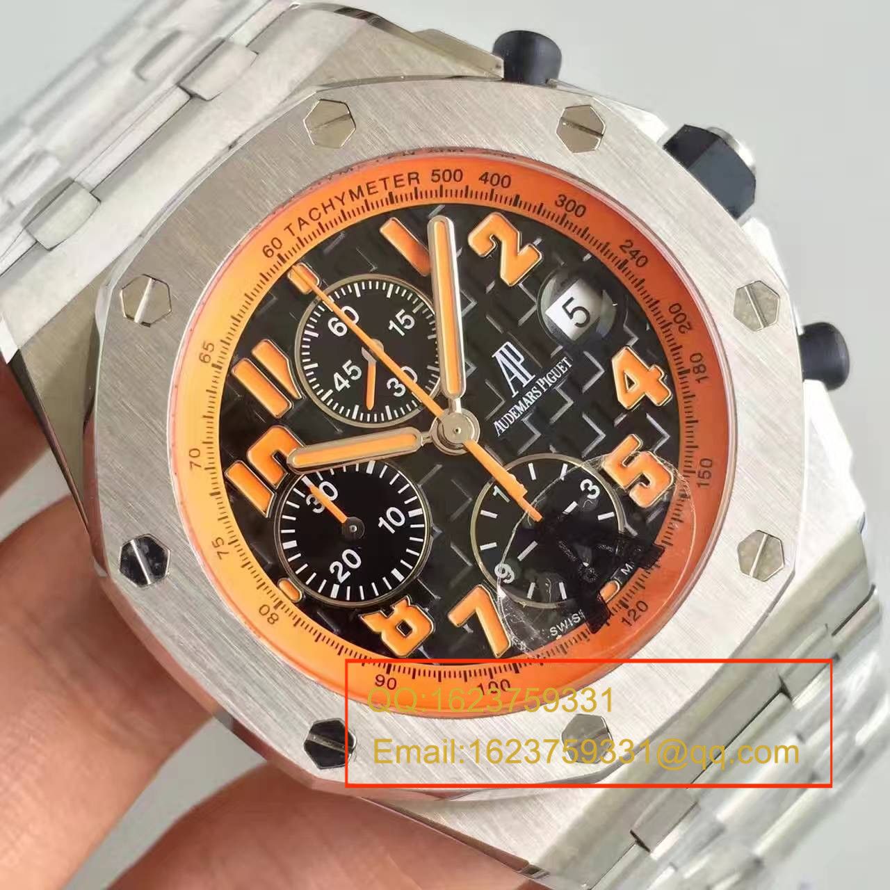 【JF厂超A一比一高仿手表】爱彼皇家橡树离岸型系列橙面火焰26170ST.OO.D101CR.01腕表 / AP048