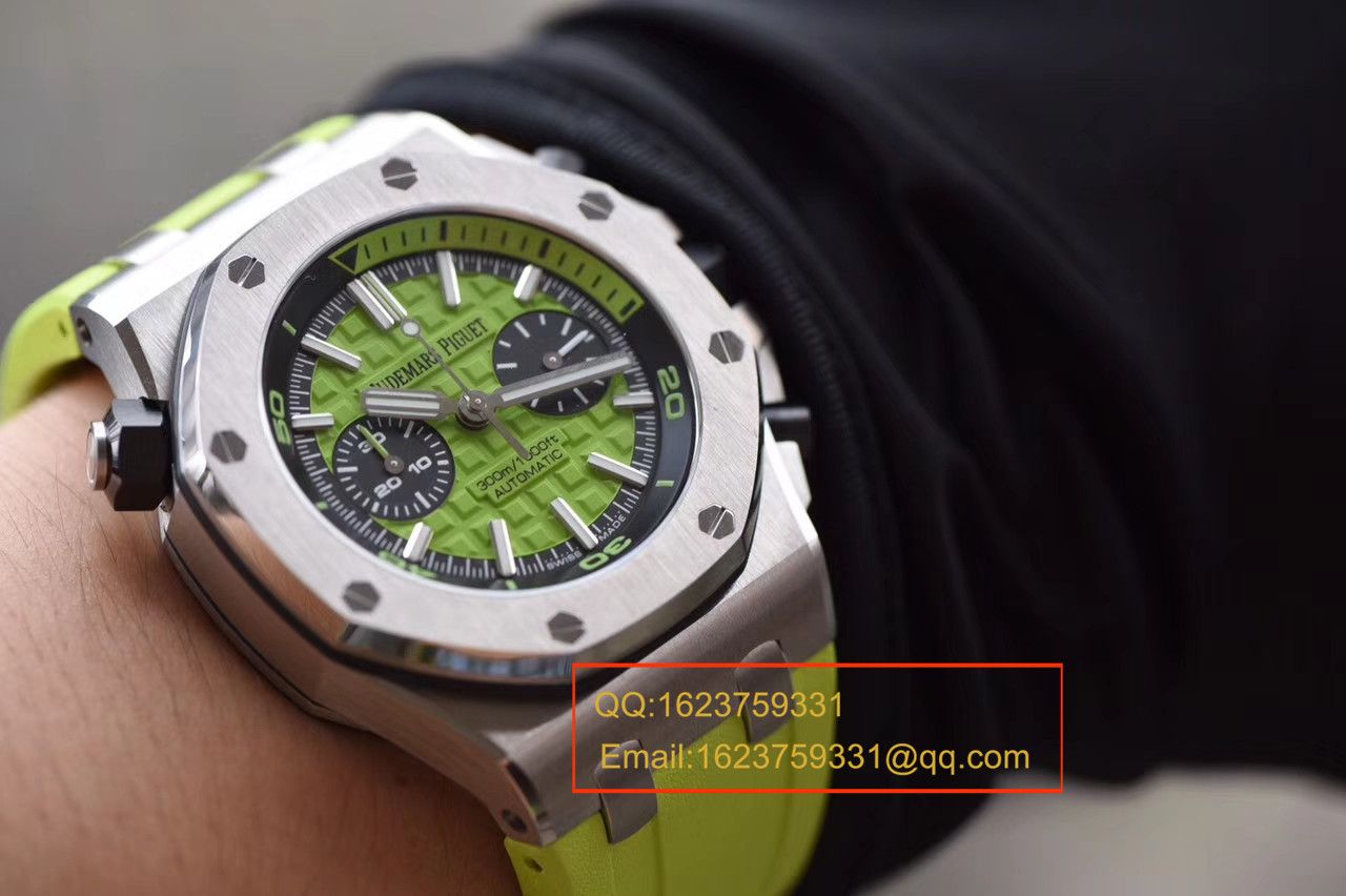 【JF厂一比一复刻高仿手表】爱彼皇家橡树离岸型系列26703ST.OO.A038CA.01《青苹果》男士机械手表 / AP026