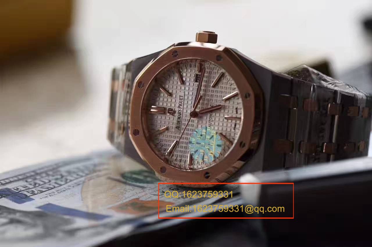 JF厂爱彼皇家橡树系列15400SR.OO.1220SR.01腕表《精钢间金表带》顶级复刻高仿男女腕表 / AP016