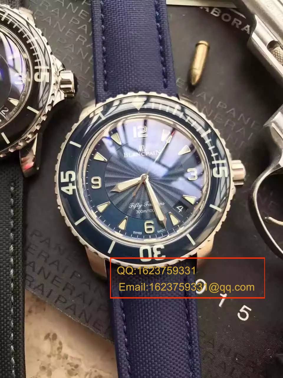 【N厂出品】复刻高仿 宝珀blancpain 五十噚超薄机芯系列 5015D-1140-52B 自动机械男表 / BP006
