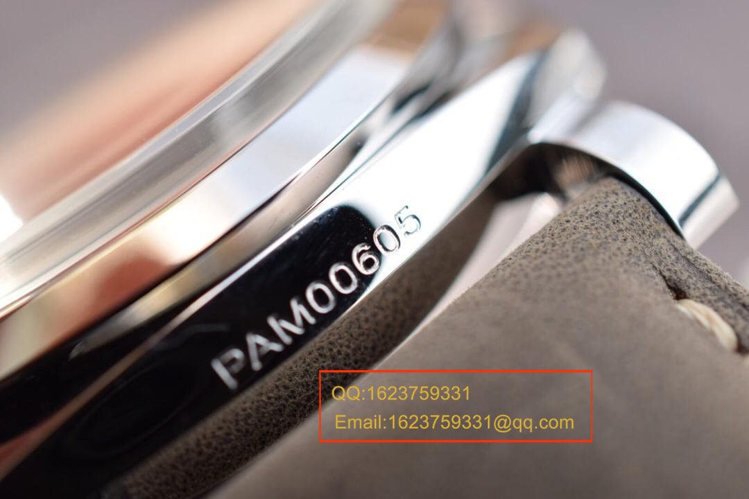 【实拍图鉴赏】SF厂超A高精仿手表之沛纳海灰面PAM00605男表 / PAMAH00605