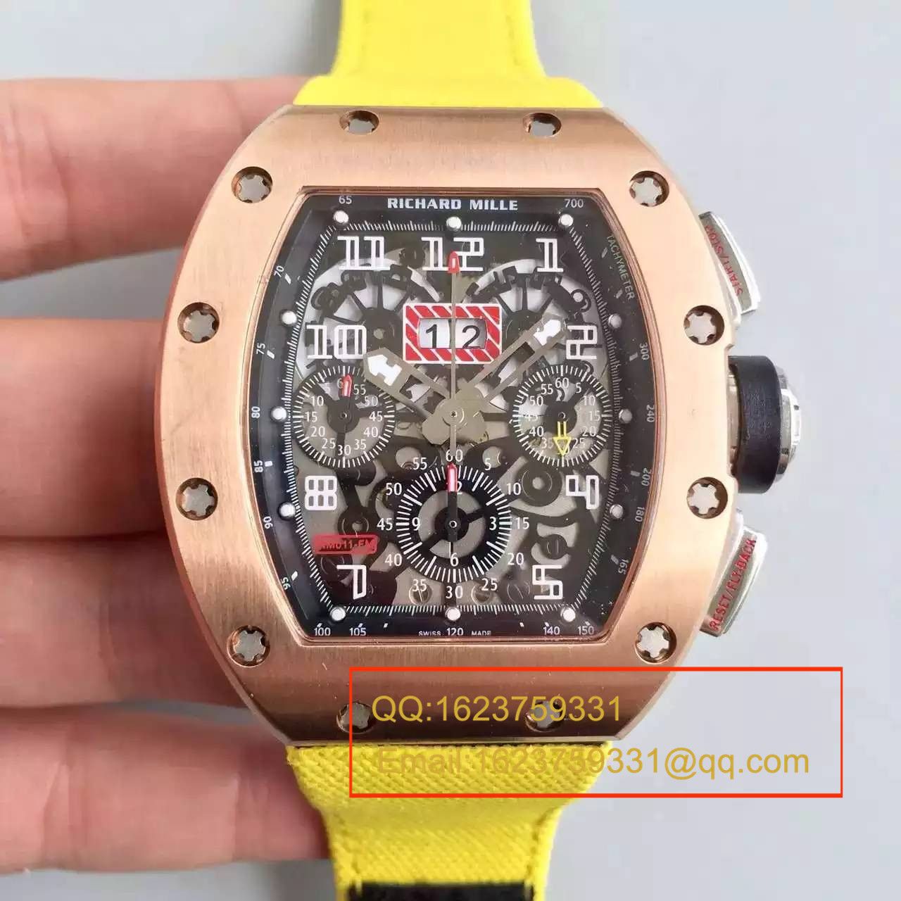 【RM一比一超A精仿手表】理查德.米勒男士系列高RM 011 FLYBACK CHRONOGRAPH腕表 / RM 011 FLYBACK
