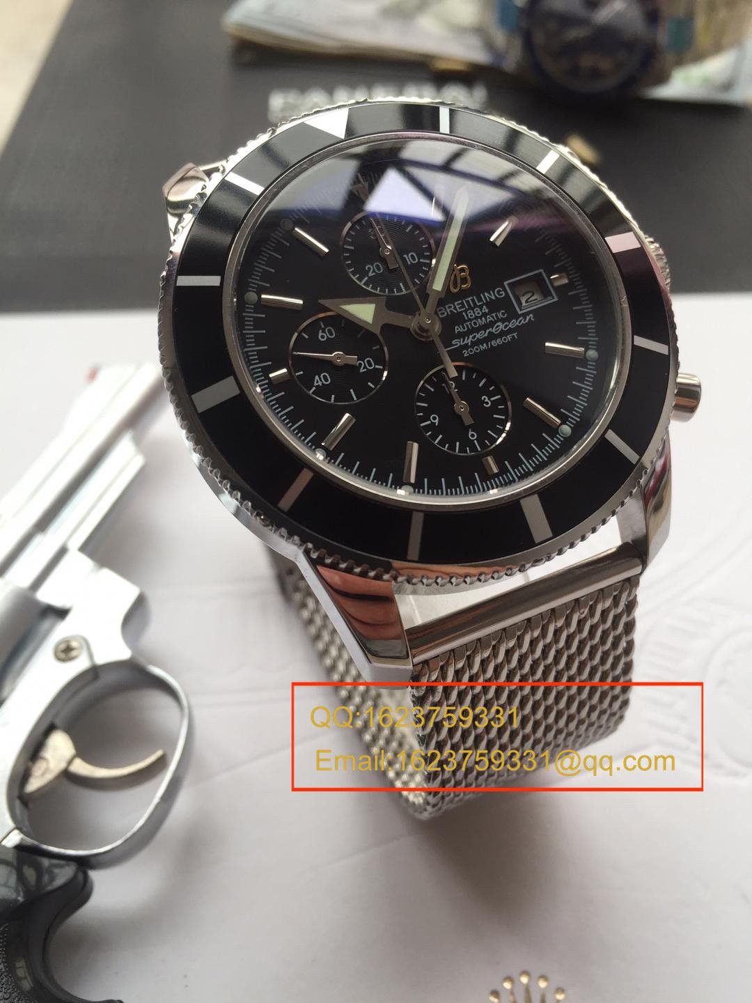 【视频解析】百年灵超级海洋文化系列精钢表壳-黑面表盘-Ocean Classic表链腕表 / BLAH053