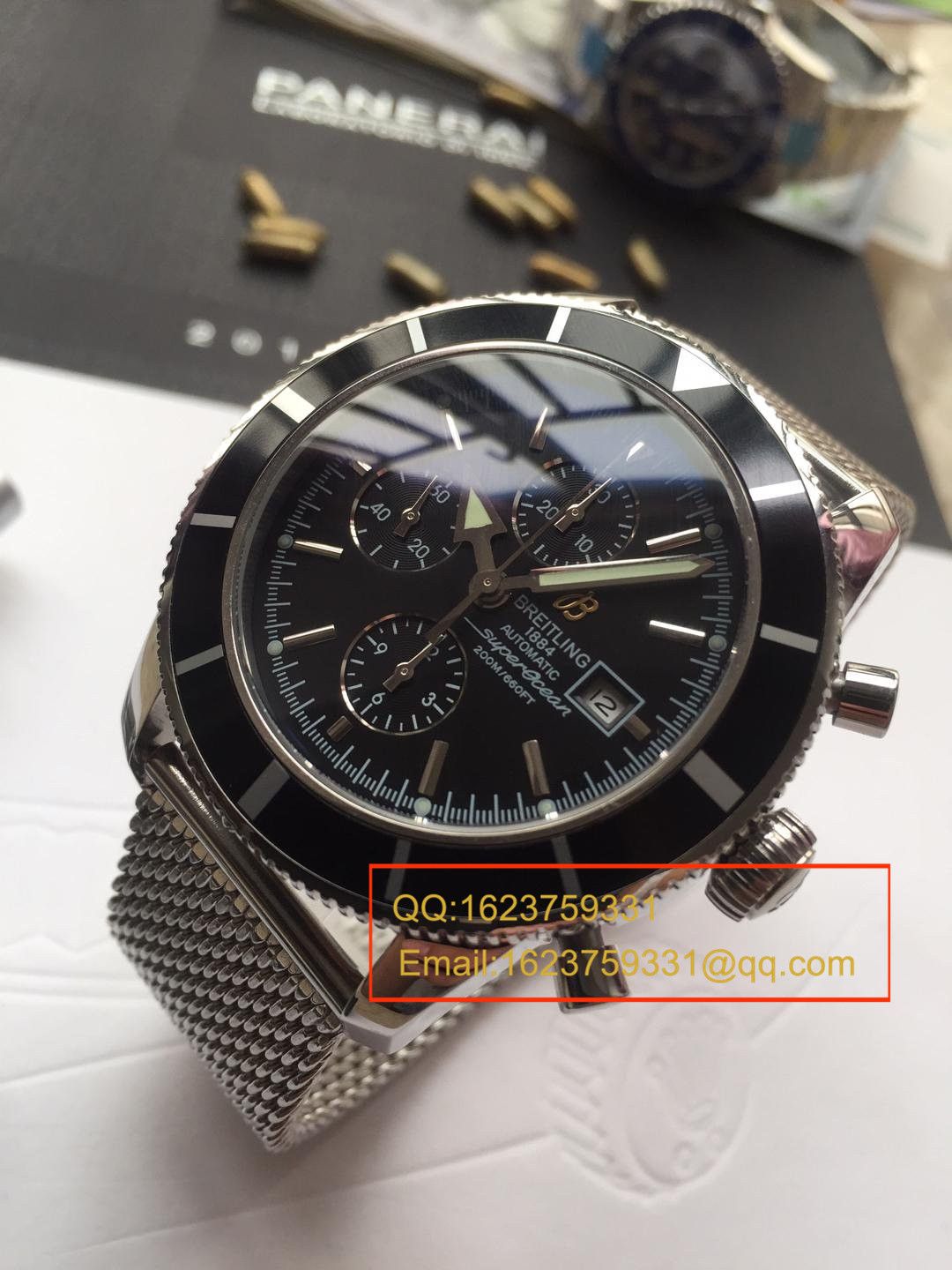 【视频解析】百年灵超级海洋文化系列精钢表壳-黑面表盘-Ocean Classic表链腕表 / BLAH053