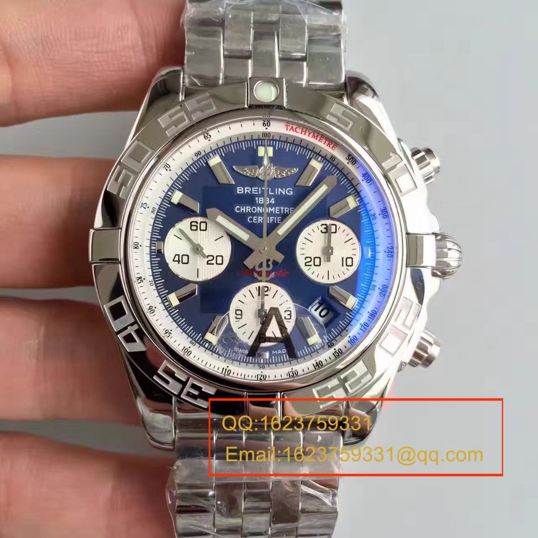 【JF厂一比一高精仿手表】百年灵机械计时系列AB011011/C788(Pilot飞行员精钢表链)腕表 / BLBB002.1