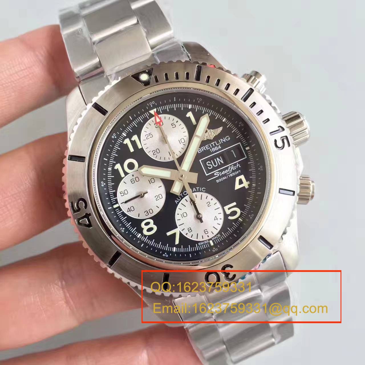【GF一比一复刻高仿手表】百年灵超级海洋系列A13341C3/BD19/162A钢鱼计时腕表 / BL072