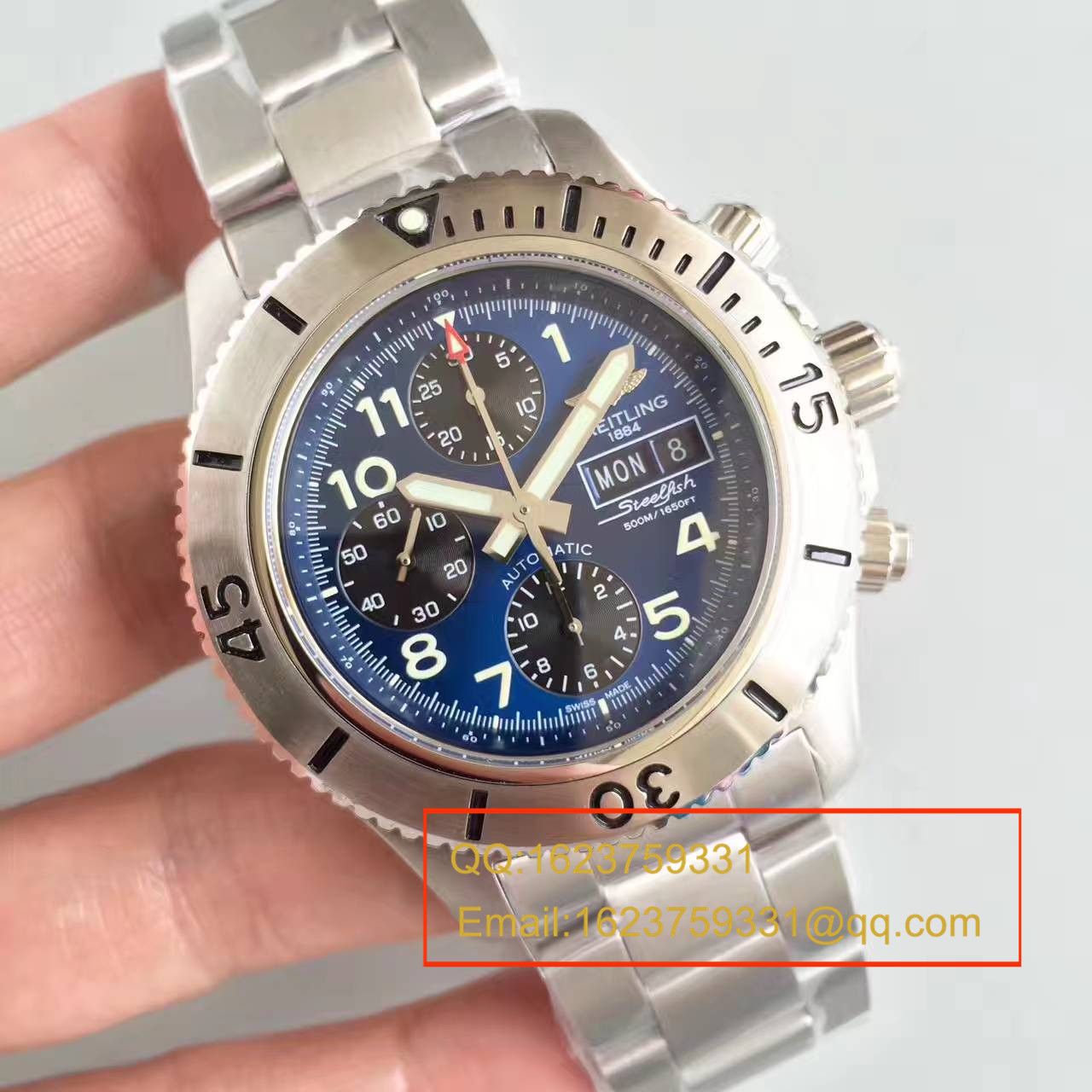 【GF一比一超A高精仿手表】百年灵超级海洋系列A13341C3/C893/200S/A20DSA.2钢鱼计时腕表 / BL071