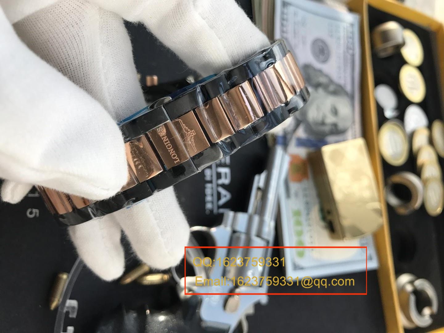 【视频评测YL厂一比一超A高仿手表】浪琴康铂旗舰版黑面间金版男表 