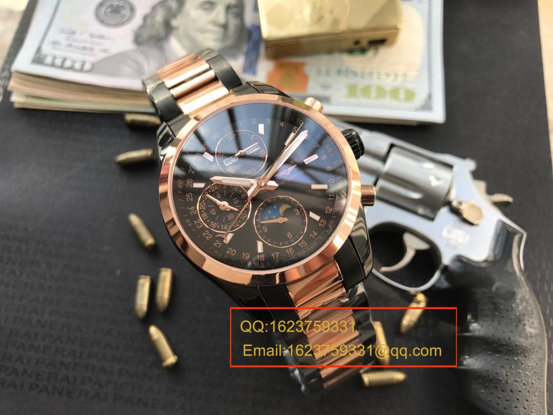 【视频评测YL厂一比一超A高仿手表】浪琴康铂旗舰版黑面间金版男表 