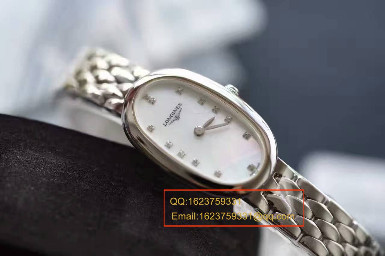 【视频评测KZ台湾厂超A高精仿手表】浪琴优雅圆舞曲系列L2.305.4.87.6女士石英腕表 / LAC043