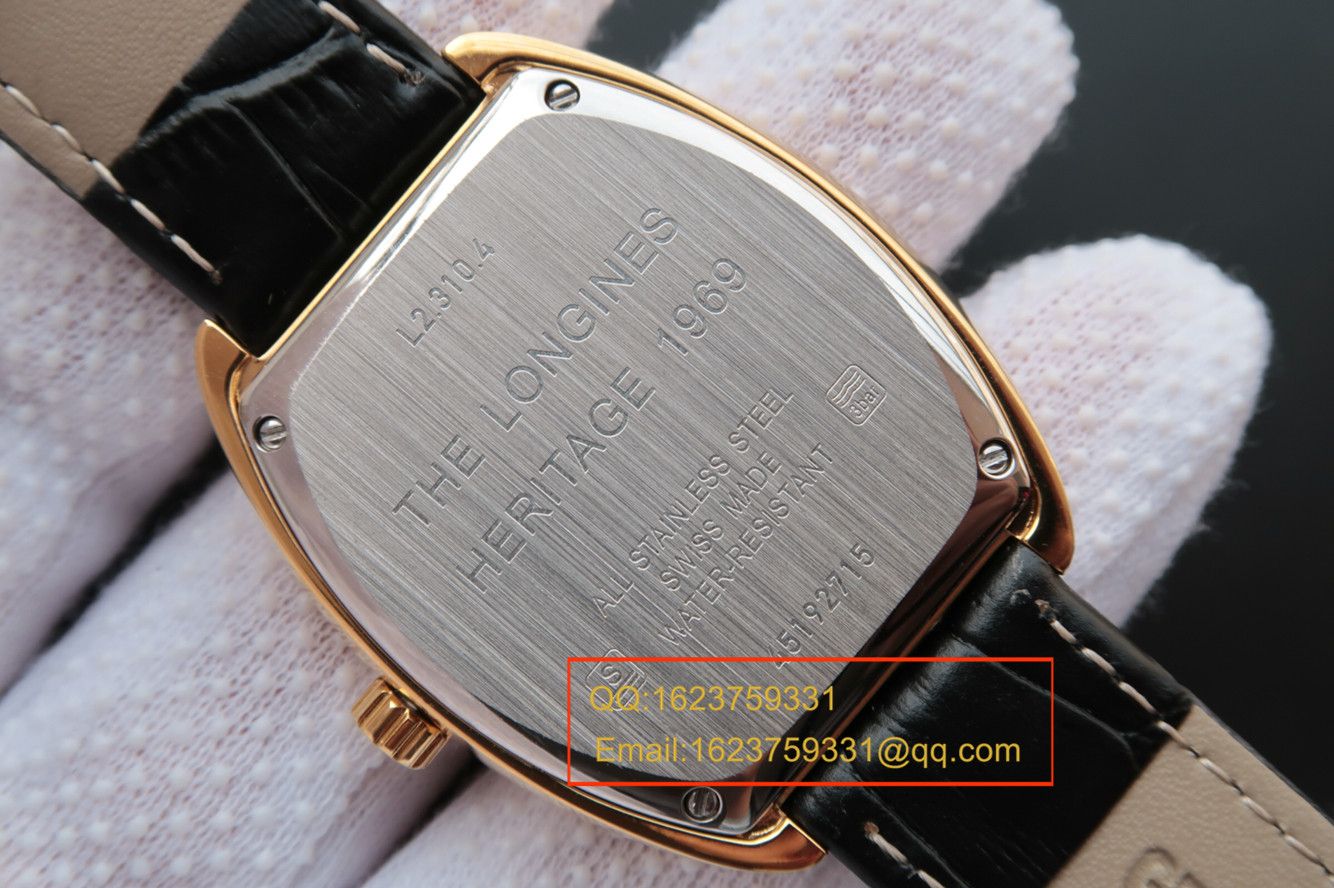 【MK厂1:1超A高仿手表】浪琴HERITAGE1969复古传统系列L2.310.4.72.0金壳腕表 / L091