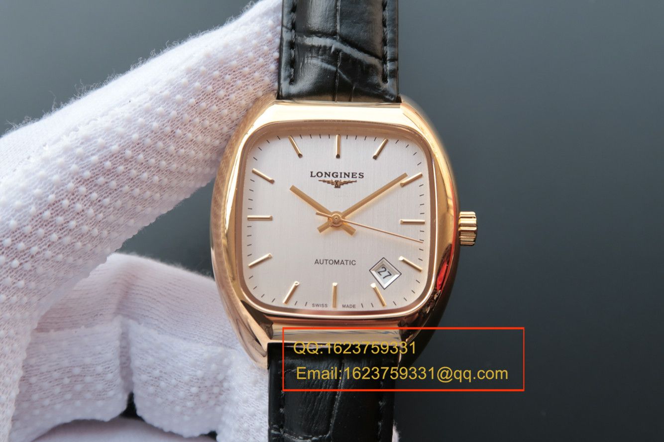 【MK厂1:1超A高仿手表】浪琴HERITAGE1969复古传统系列L2.310.4.72.0金壳腕表 / L091