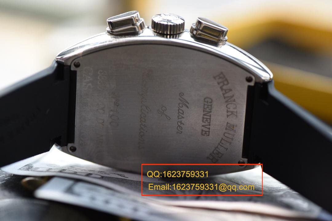 【视频评测V6厂1:1超A精仿手表】法兰克.穆勒MEN'S COLLECTION系列8880 CC AT 白金表壳黑面时标腕表 / 法穆兰BEFL01