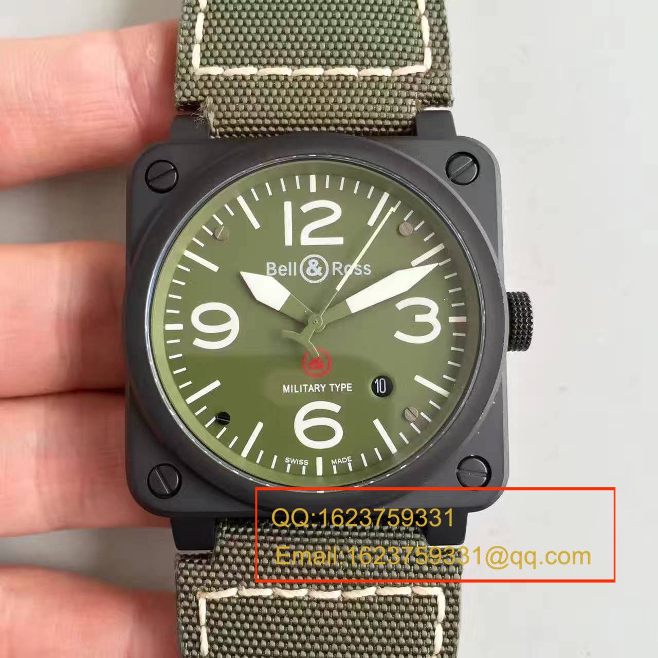 【BR厂顶级复刻高仿手表】柏莱士AVIATION系列BR 03-92 Military Carbon腕表 / BLS007