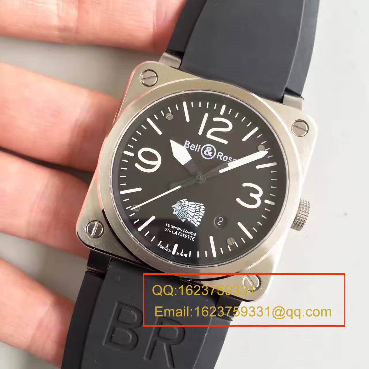 【BR一比一精高仿手表】柏莱仕美军指定军表品牌印地安人头像 专属特别版腕表 BR03-92 / BLS013