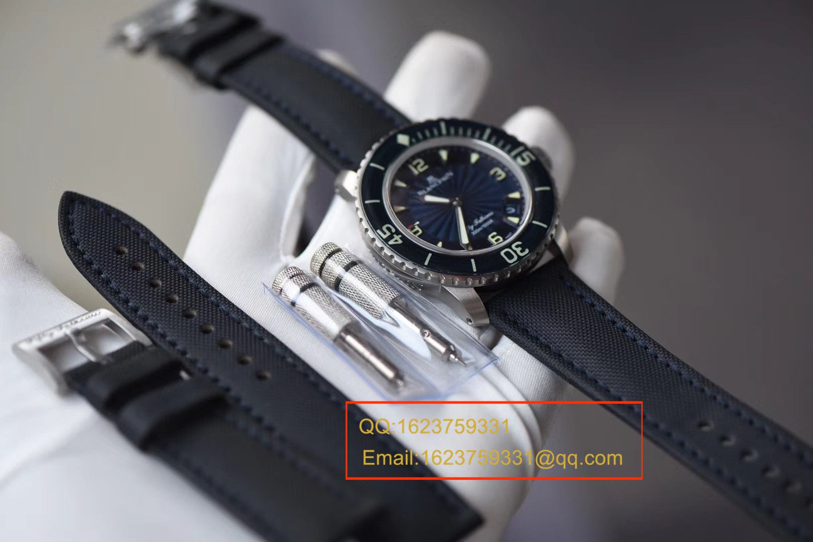 【视频评测ZF一比一超A高仿手表】宝珀Blancpain 五十噚超薄机芯系列 5015D-1140-52B蓝面腕表 