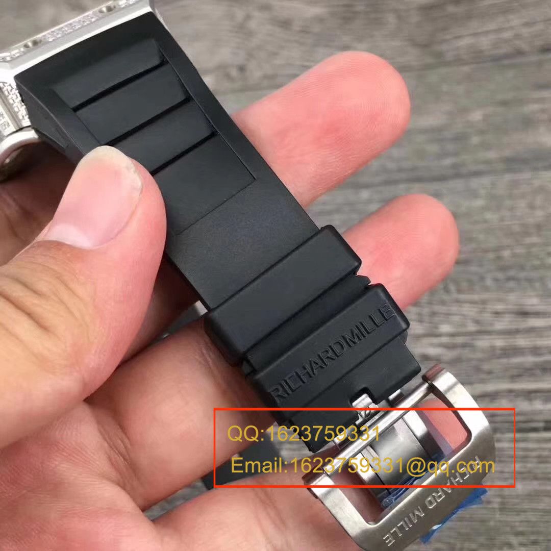 【KV一比一超A高仿手表】理查德.米勒RICHARD MILLE男士系列RM 052银面骷髅头满钻腕表 / RM052C