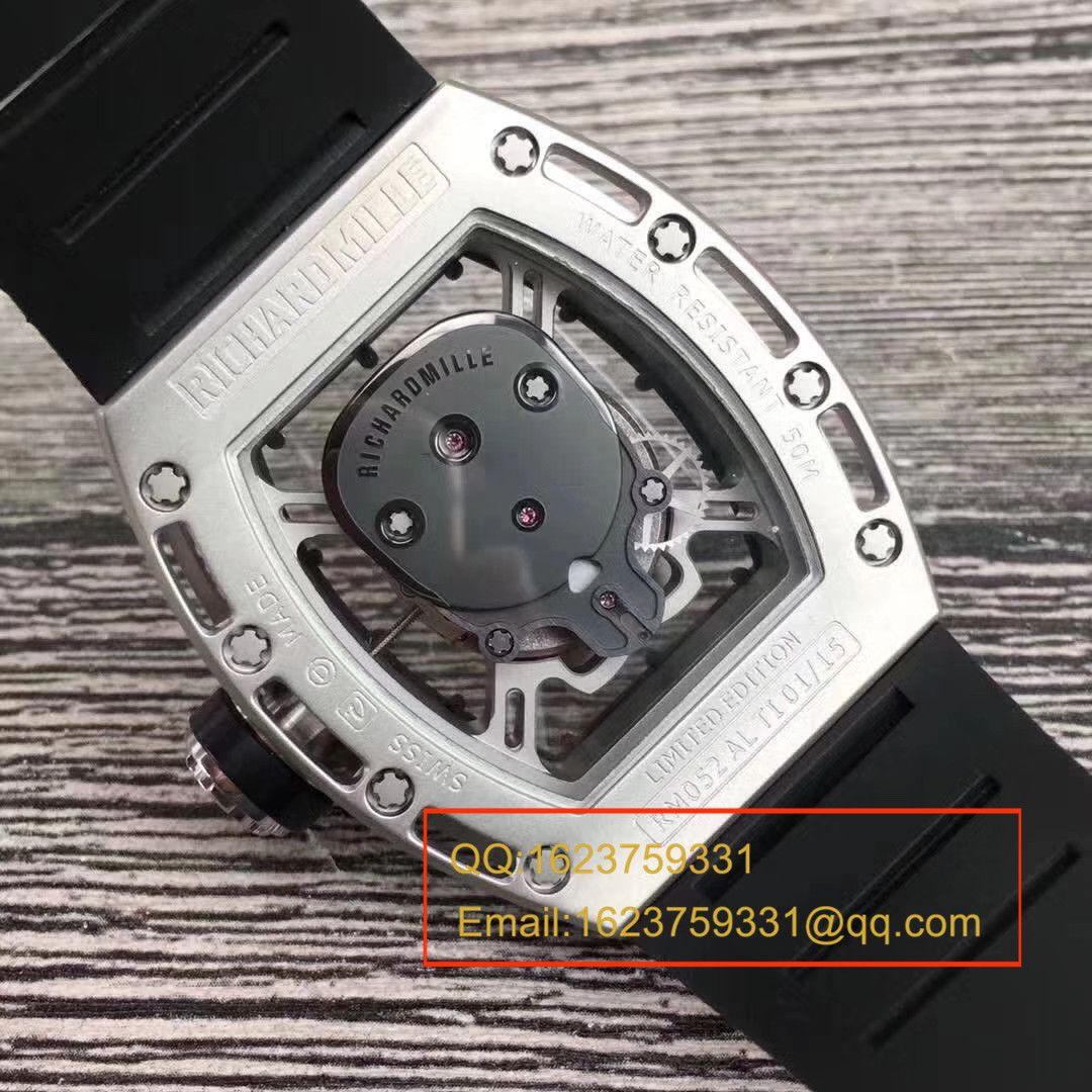 【KV一比一超A高仿手表】理查德.米勒RICHARD MILLE男士系列RM 052银面骷髅头满钻腕表 / RM052C