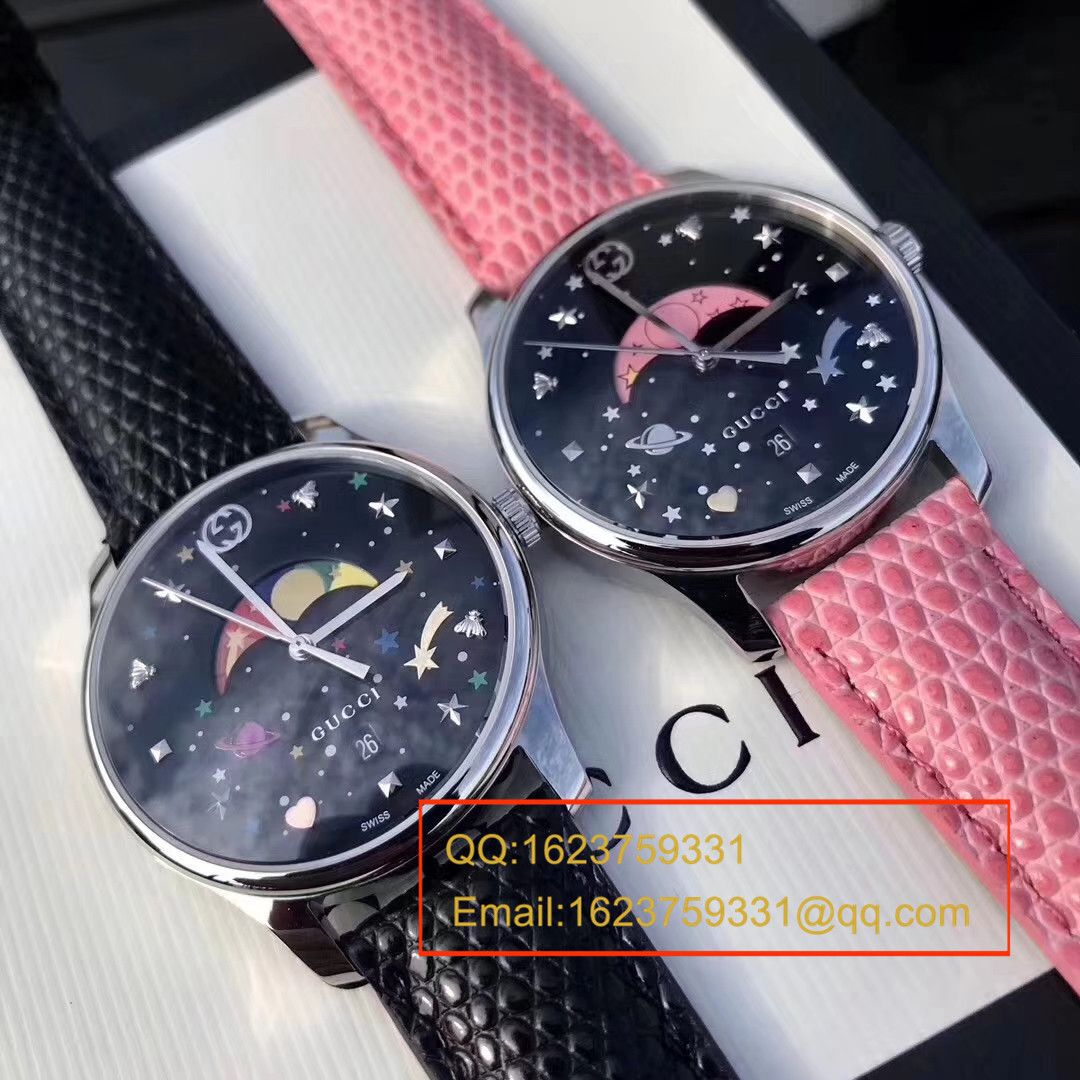 【独家视频评测】【原单正品】独家一手渠道货！Gucci专柜最新月相石英女表 / GUCCI 06
