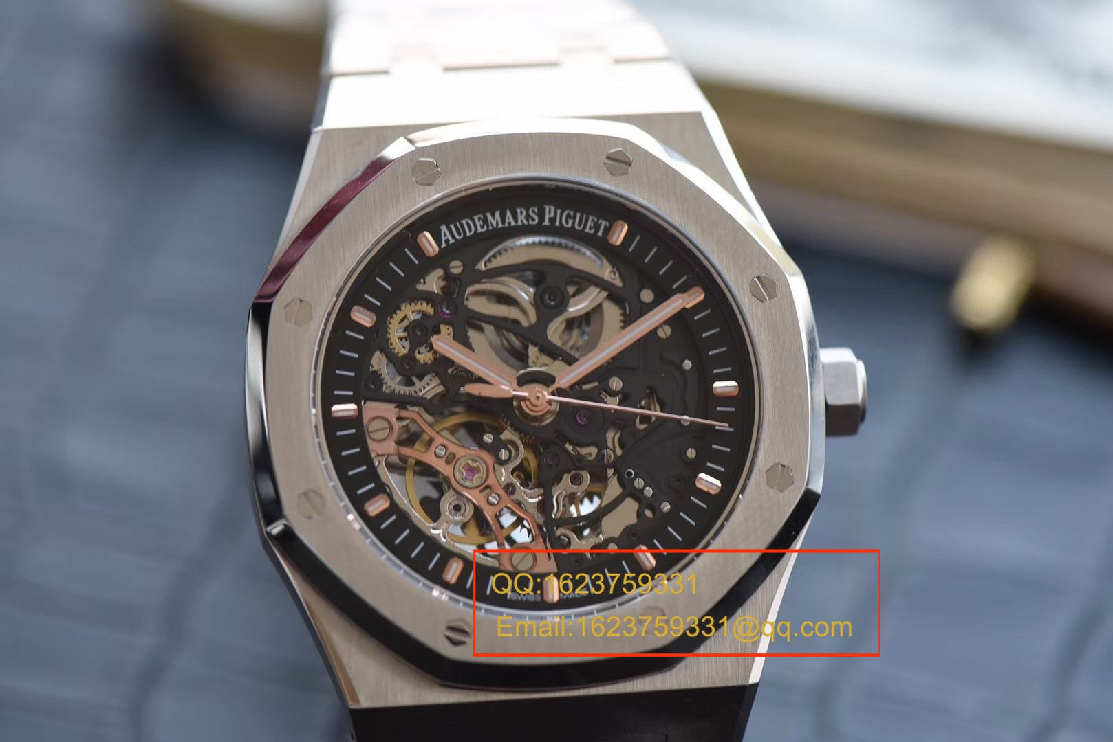 【视频评测JF一比一超A高仿手表】爱彼皇家橡树双摆轮镂空系列15407ST.OO.1220ST.01腕表 / APBD131