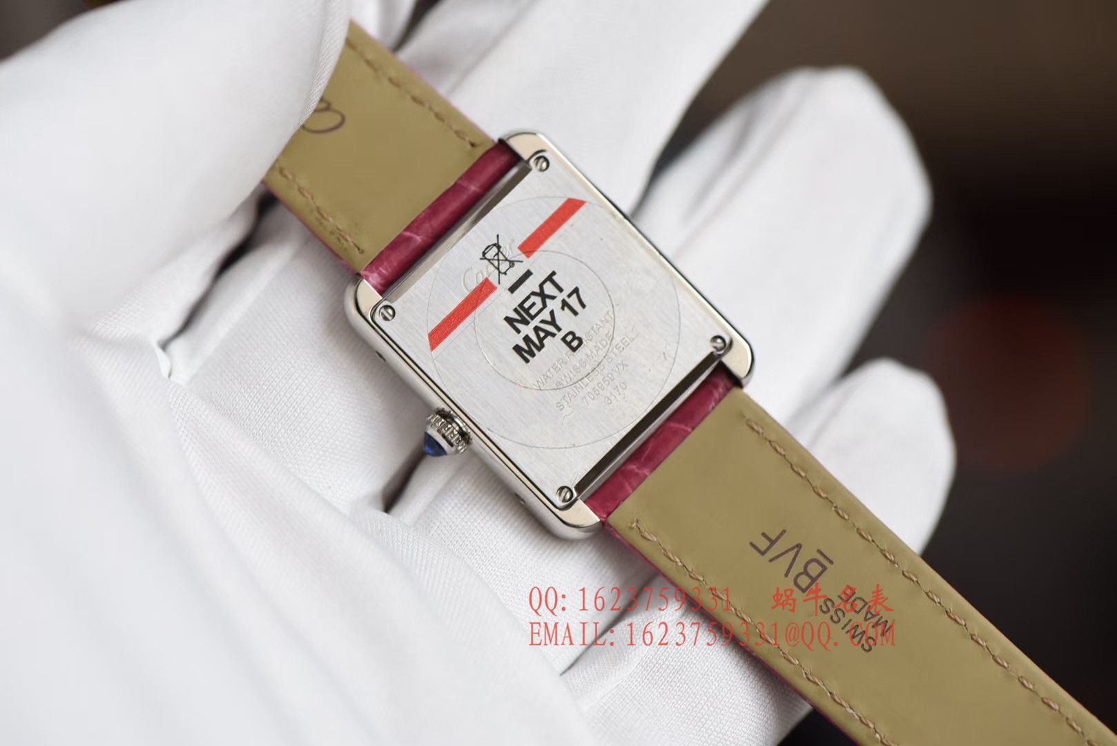 【独家视频测评K11厂一比一超A高仿手表】卡地亚坦克系列 W5200000 粉面女士石英腕表 / KAD008