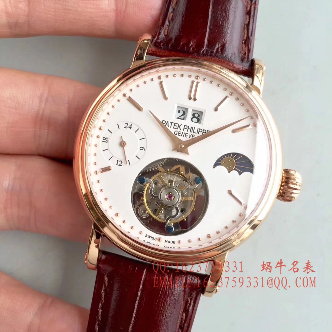 【BM一比一超A高仿手表】百达翡丽大日历月相陀飞轮腕表 / BD144