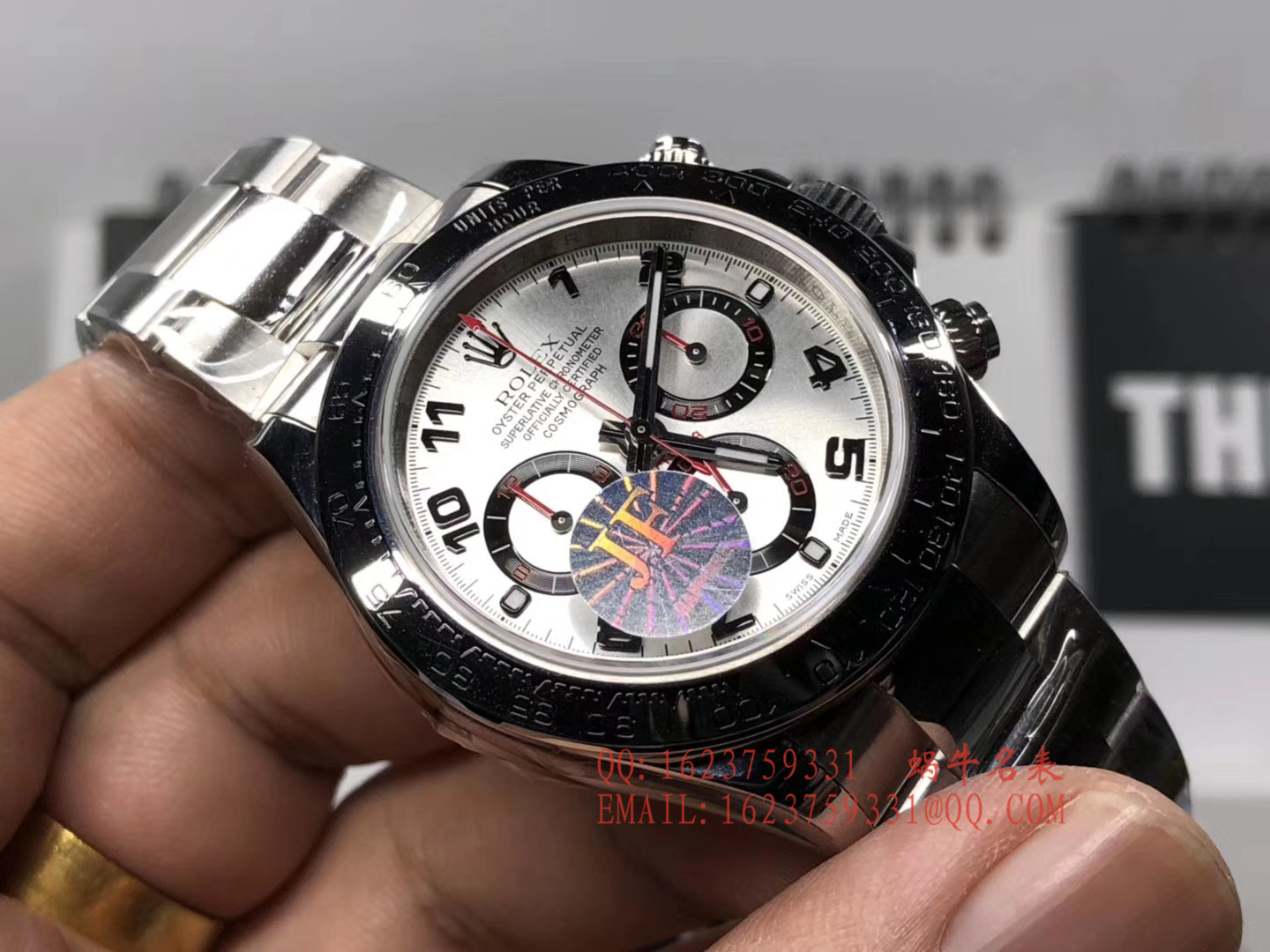 【JF一比一超A高仿手表】劳力士宇宙计型迪通拿系列116509-78599 银面数字刻度腕表 / R196