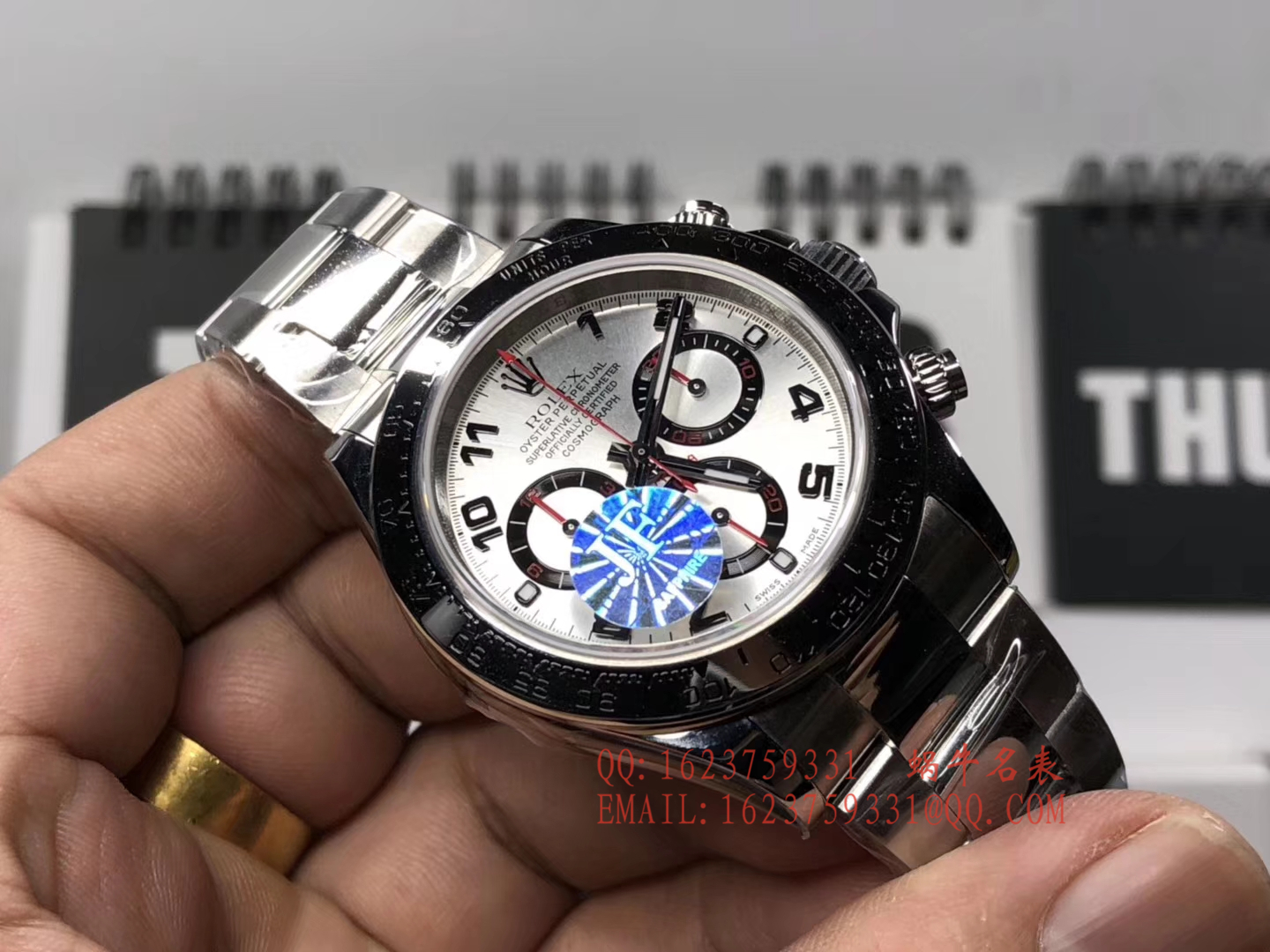 【JF一比一超A高仿手表】劳力士宇宙计型迪通拿系列116509-78599 银面数字刻度腕表 / R196