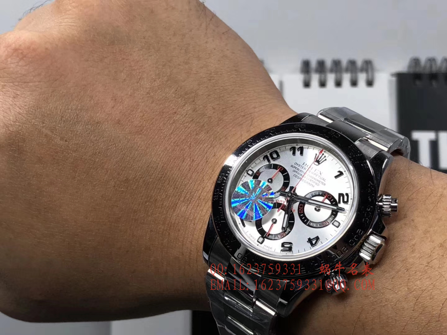 【JF一比一超A高仿手表】劳力士宇宙计型迪通拿系列116509-78599 银面数字刻度腕表 / R196