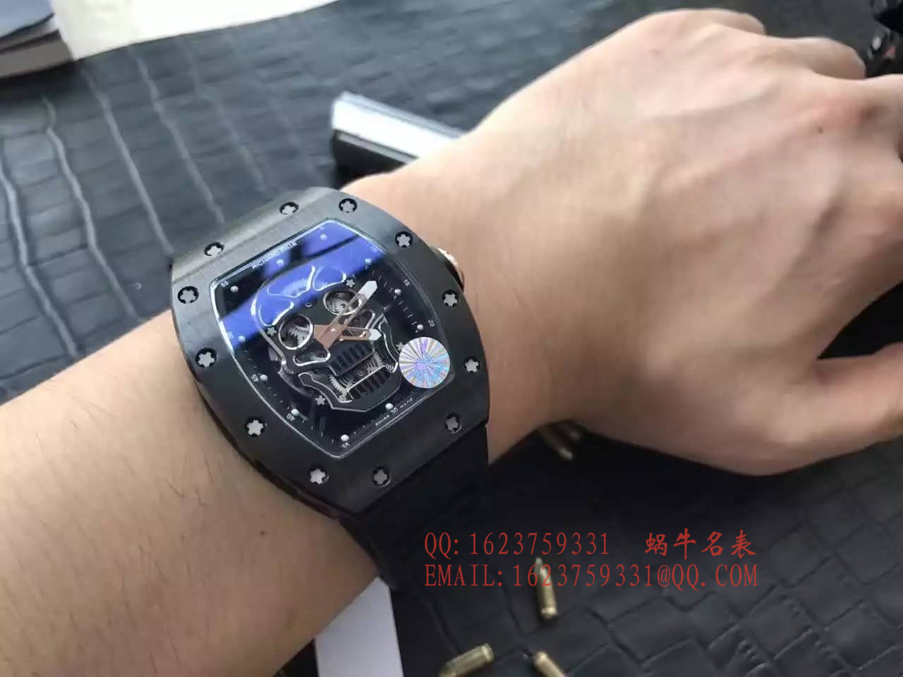 【视频解析】1:1超A精仿KV出品顶级版理查德米勒骷髅头RM 52系列手表 / R007