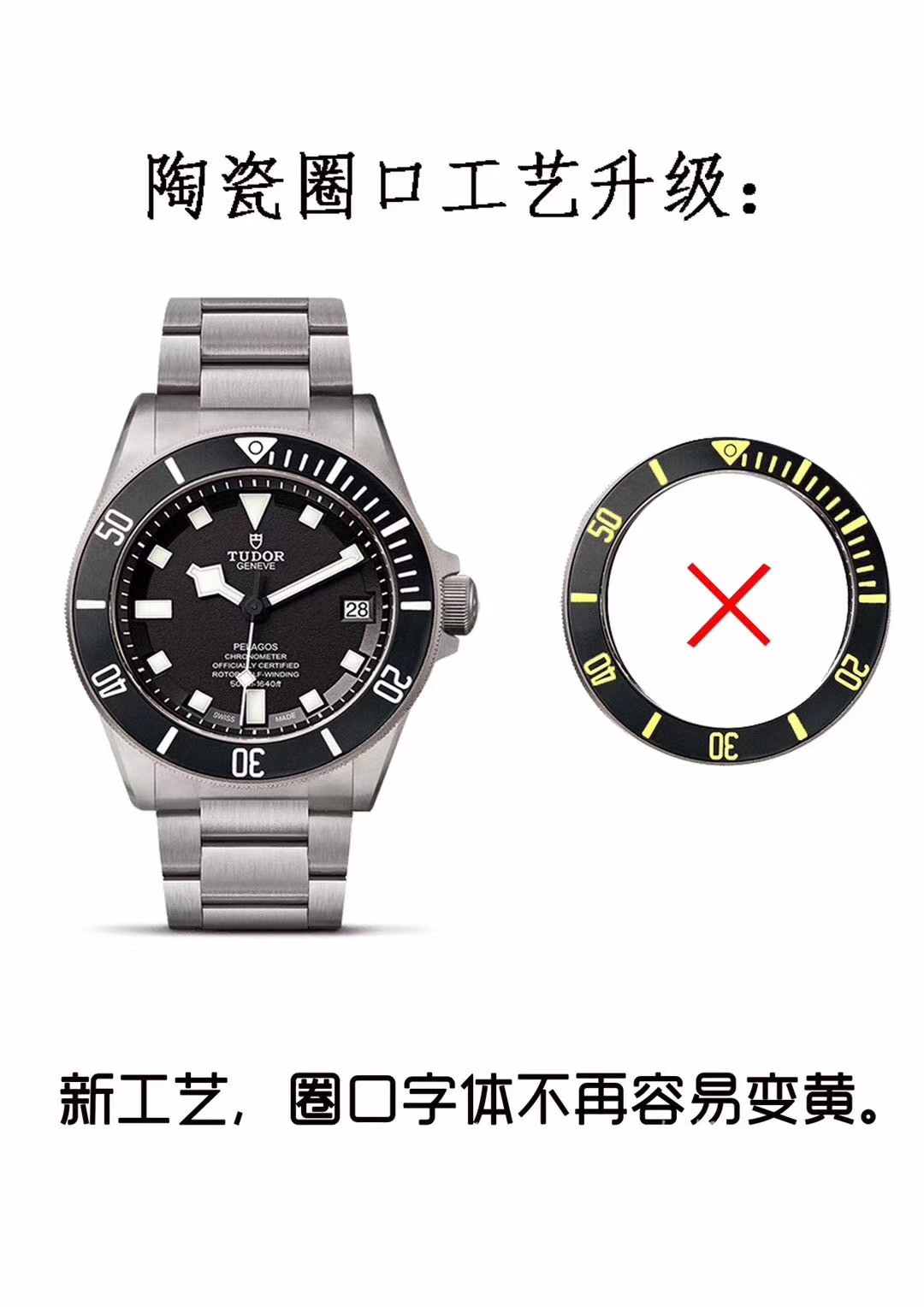 【独家视频测评XF一比一超A精仿手表】帝舵PELAGOS系列战斧25500TN 黑钛土豆黑面战斧 / DT007A