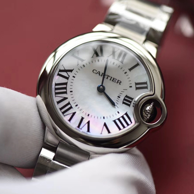 最高版本V6厂卡地亚蓝气球33mm贝壳面石英款认准V6独家对版瑞士157机芯