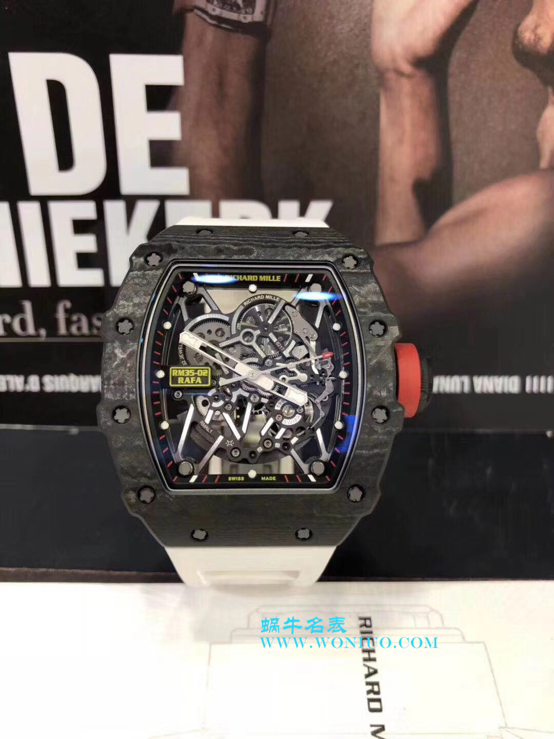 【KV一比一超A高仿手表】理查德.米勒RICHARD MILLE男士系列RM 055碳纤维白面橡胶带新款 / RM 055C