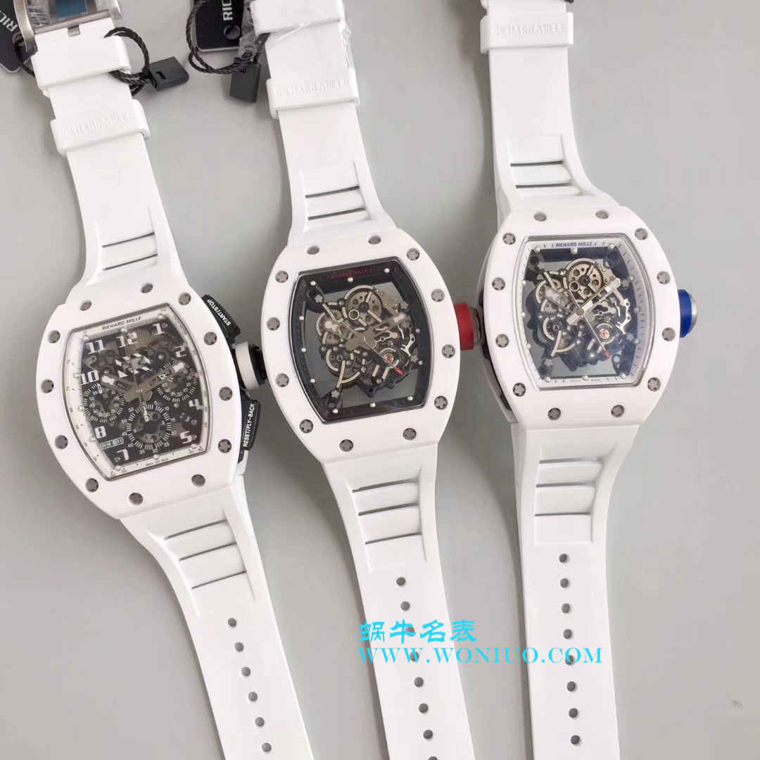 【KV一比一超A高仿手表】理查德.米勒RICHARD MILLE男士系列RM 055白陶瓷白面橡胶带新款腕表 / RM 055D