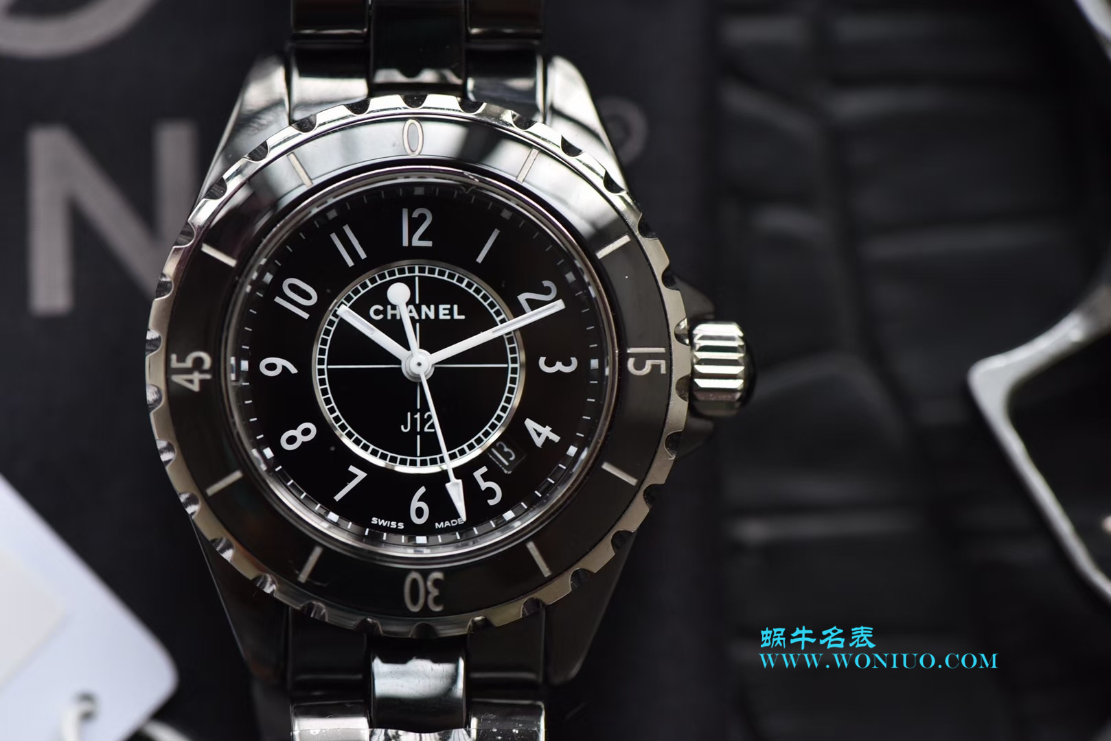 KOR韩版 香奈儿 J12 一比一复刻高仿香奈儿INTENSE 重置加强版女士石英黑面腕表 / X025