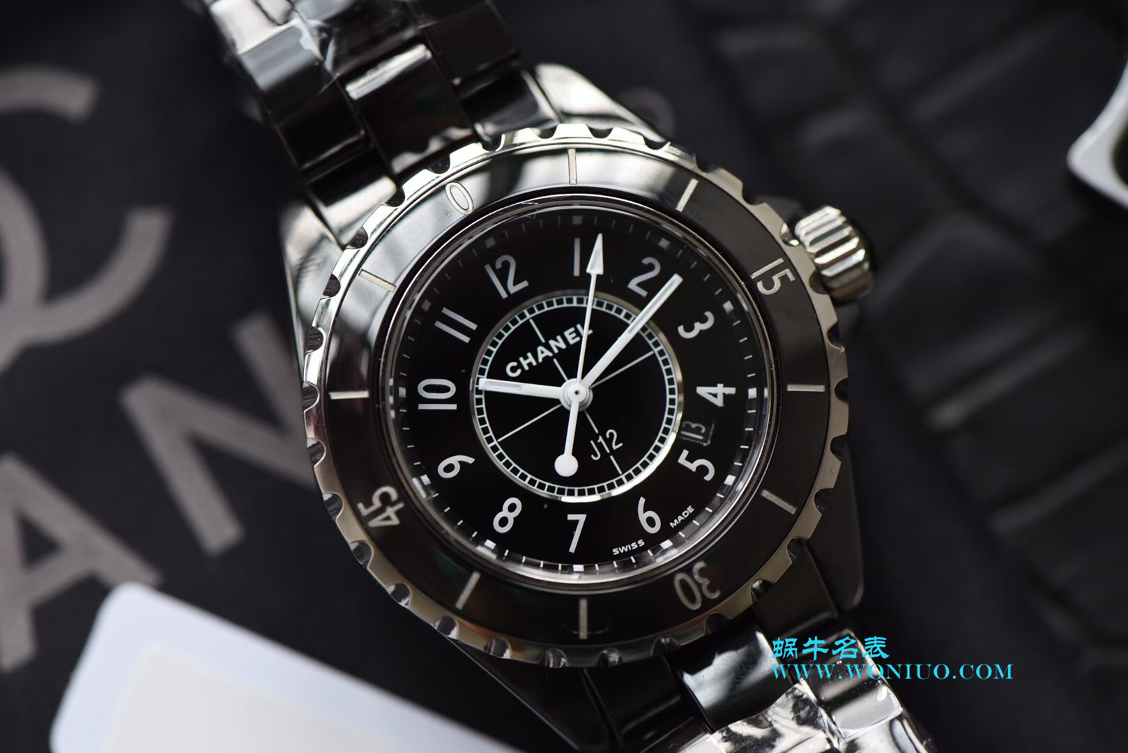 KOR韩版 香奈儿 J12 一比一复刻高仿香奈儿INTENSE 重置加强版女士石英黑面腕表 / X025