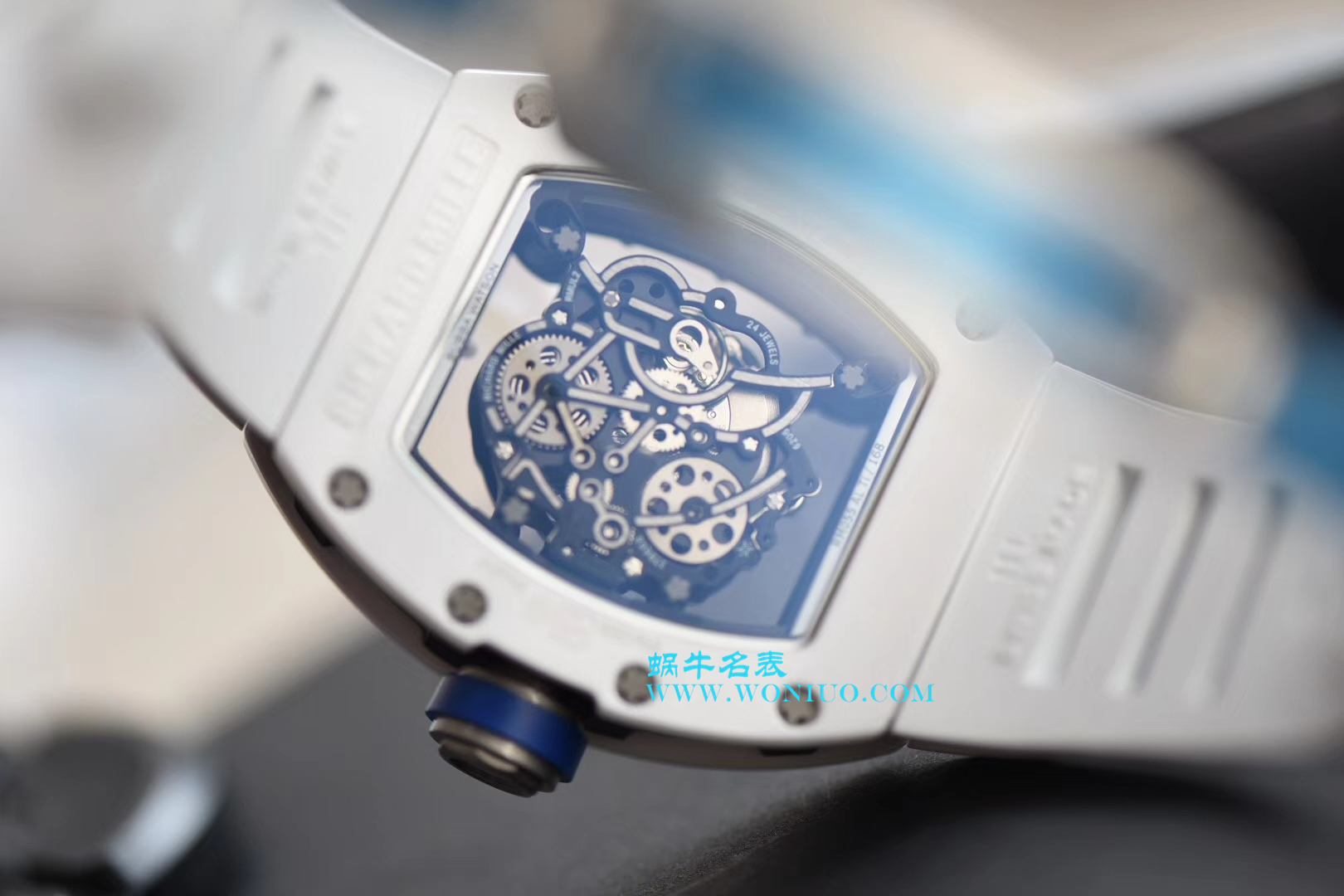 【KV一比一超A高仿手表】理查德.米勒RICHARD MILLE男士系列RM 055白陶瓷白面橡胶带新款腕表 / RM 055D