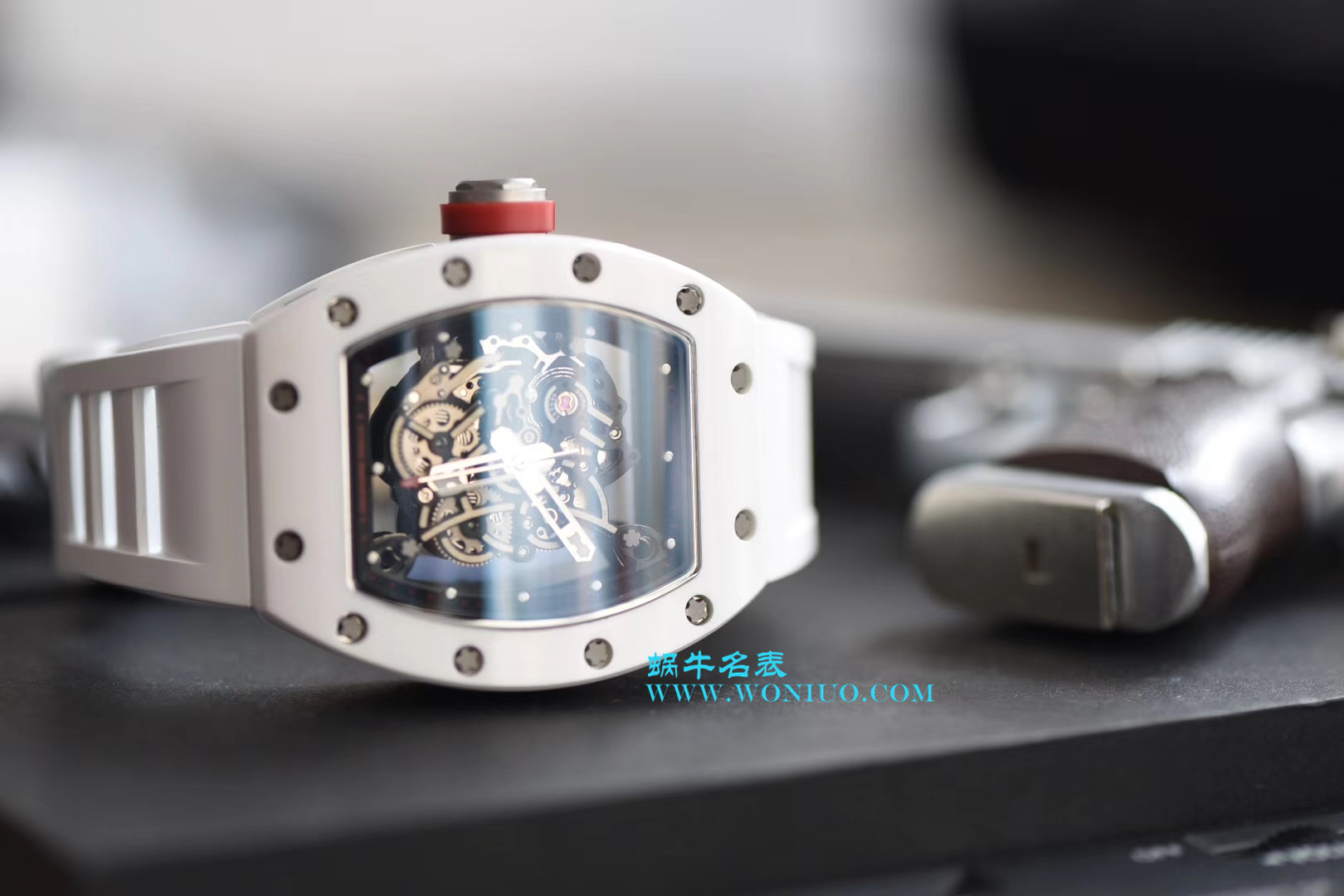 【KV一比一超A高仿手表】理查德.米勒RICHARD MILLE男士系列RM 055白陶瓷白面橡胶带新款腕表 / RM 055D