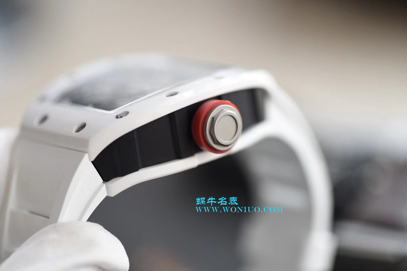 【KV一比一超A高仿手表】理查德.米勒RICHARD MILLE男士系列RM 055白陶瓷白面橡胶带新款腕表 / RM 055D