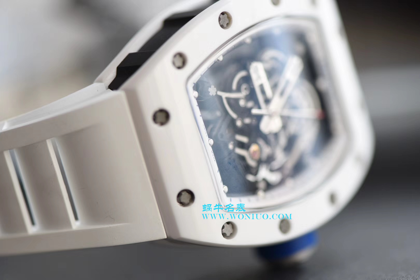 【KV一比一超A高仿手表】理查德.米勒RICHARD MILLE男士系列RM 055白陶瓷白面橡胶带新款腕表 / RM 055D