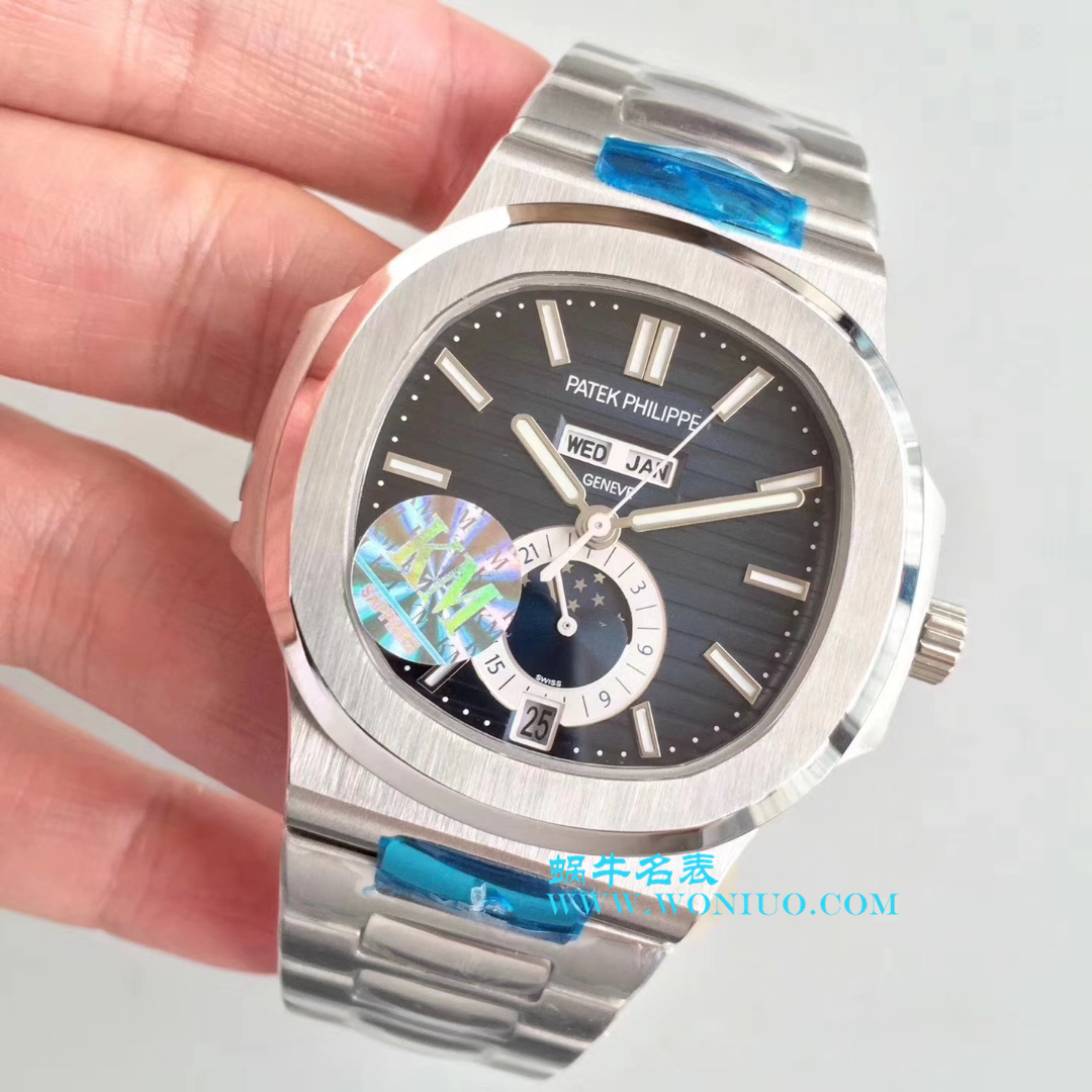 【KM一比一超A高精仿手表】百达翡丽运动系列鹦鹉螺月相5726/1A腕表 / BDBE199