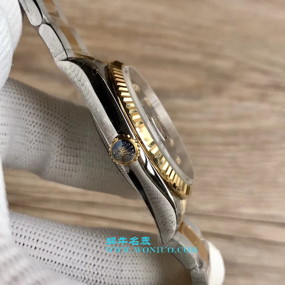 【DJ一比一超高仿手表】劳力士36日志型系列116233、116203、116233黑盘镶钻蚝式表带腕表 / R069