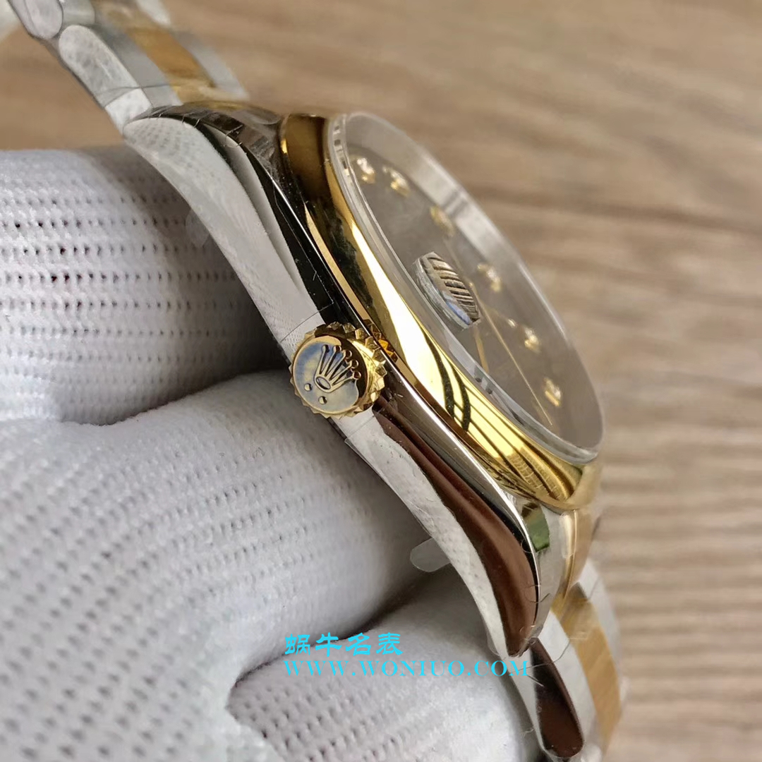 【DJ一比一超高仿手表】劳力士36日志型系列116233、116203、116233黑盘镶钻蚝式表带腕表 / R069