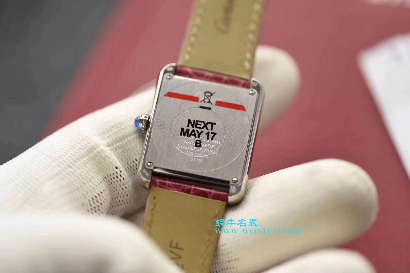 【独家视频测评K11厂一比一超A高仿手表】卡地亚坦克系列 W5200000 粉面女士石英腕表 / KAD008