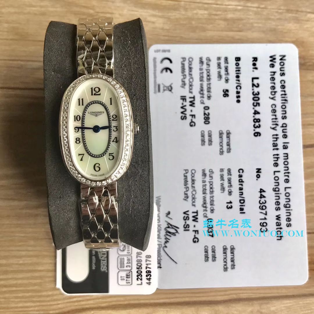 【视频评测KZ台湾厂超A高精仿手表】浪琴优雅圆舞曲系列L2.305.4.87.6女士石英腕表 / LAC043